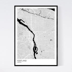 Portland City Map Print
