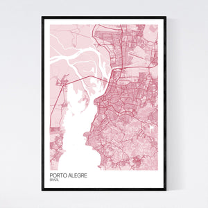 Porto Alegre City Map Print