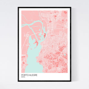 Porto Alegre City Map Print