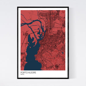 Porto Alegre City Map Print