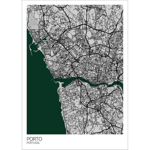 Map of Porto, Portugal