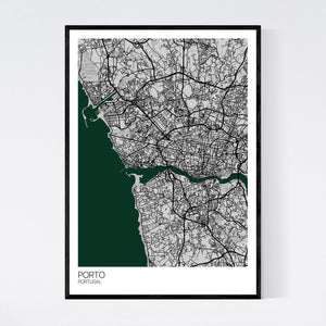 Map of Porto, Portugal