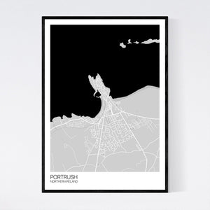 Map of Portrush, Northern Ireland