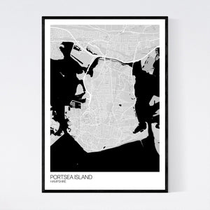Portsea Island City Map Print