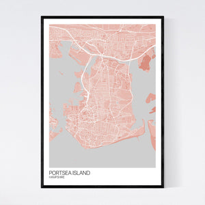 Portsea Island City Map Print