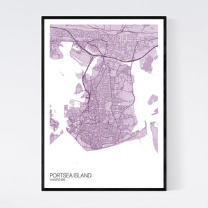 Portsea Island City Map Print
