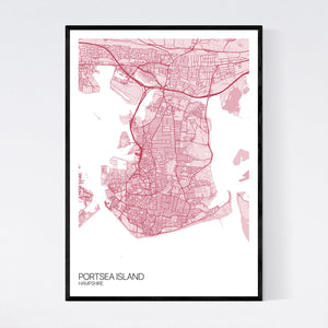 Portsea Island City Map Print