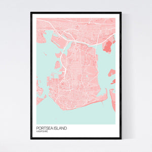 Portsea Island City Map Print