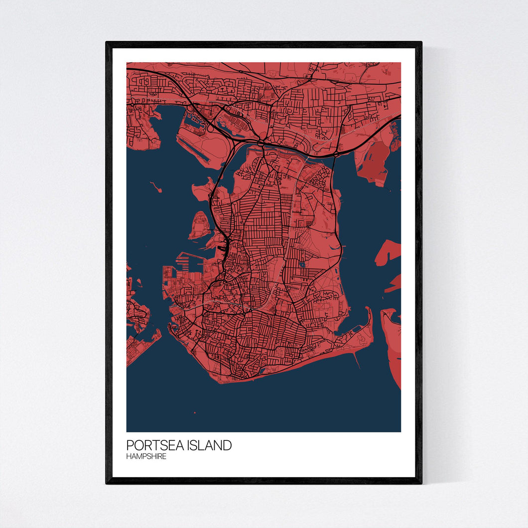 Portsea Island City Map Print
