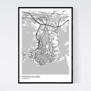 Portsea Island City Map Print