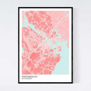 Portsmouth City Map Print