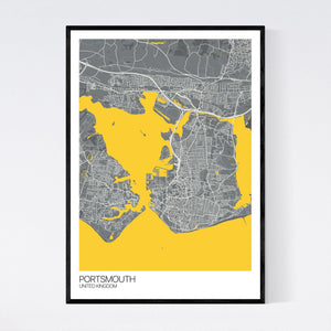 Portsmouth City Map Print