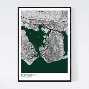 Portsmouth City Map Print