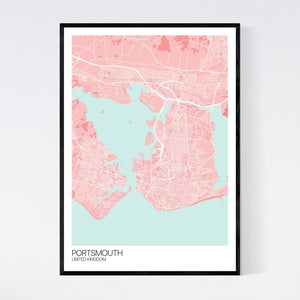 Portsmouth City Map Print