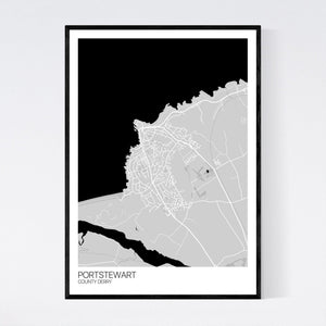 Portstewart Town Map Print