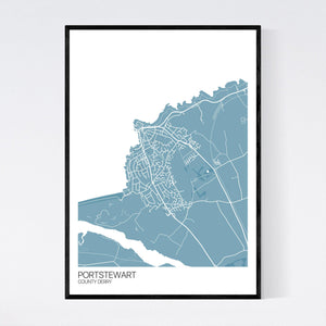 Portstewart Town Map Print