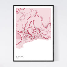 Load image into Gallery viewer, Positano Town Map Print