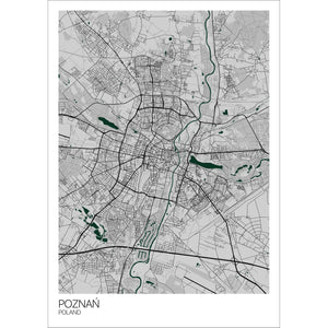 Map of Poznań, Poland