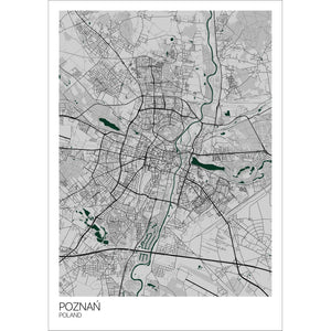 Map of Poznań, Poland