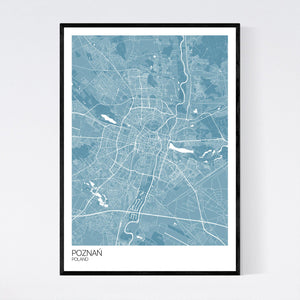 Poznań City Map Print