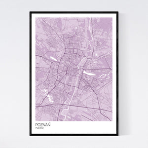 Poznań City Map Print