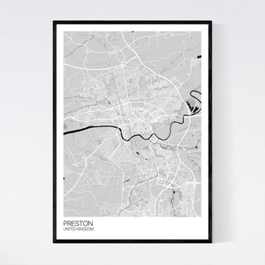 Preston City Map Print