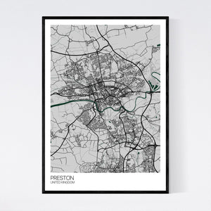 Preston City Map Print