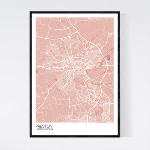 Preston City Map Print