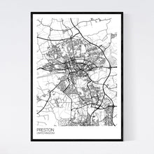 Load image into Gallery viewer, Preston City Map Print