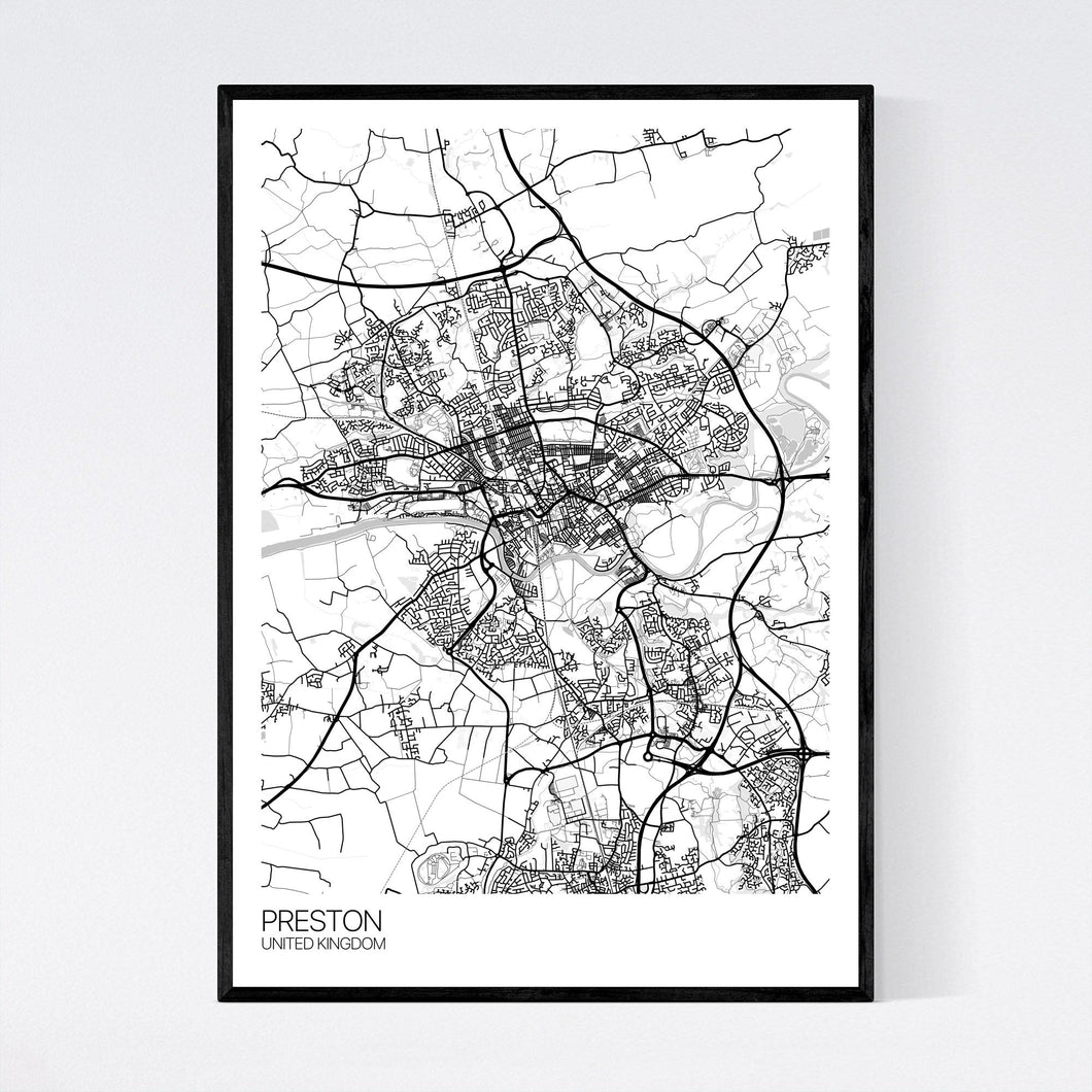 Preston City Map Print