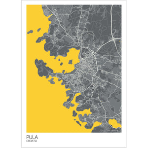 Map of Pula, Croatia