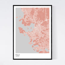 Load image into Gallery viewer, Pula City Map Print