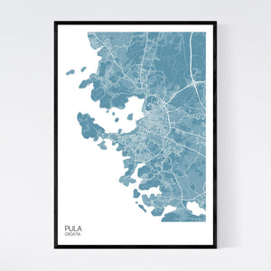 Pula City Map Print