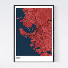 Load image into Gallery viewer, Pula City Map Print