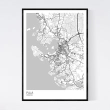 Load image into Gallery viewer, Pula City Map Print