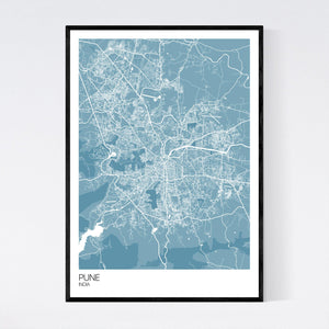 Pune City Map Print