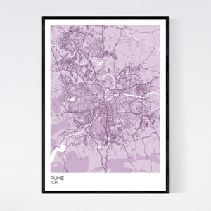 Pune City Map Print