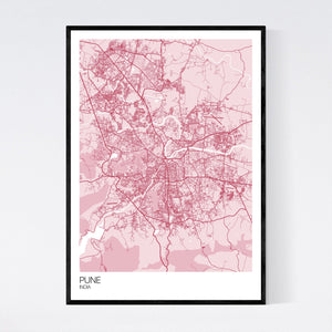 Pune City Map Print