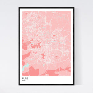 Pune City Map Print