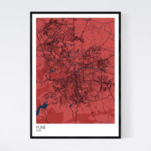 Pune City Map Print