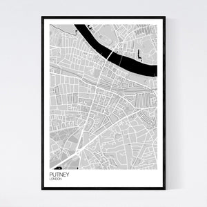 Putney Neighbourhood Map Print