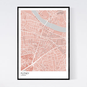 Putney Neighbourhood Map Print