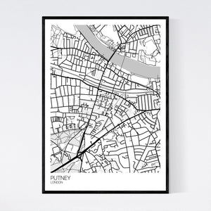 Putney Neighbourhood Map Print