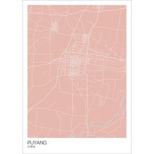 Load image into Gallery viewer, Map of Puyang, China