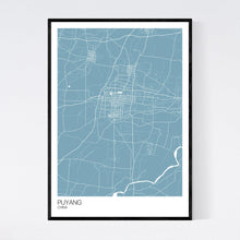 Load image into Gallery viewer, Puyang City Map Print