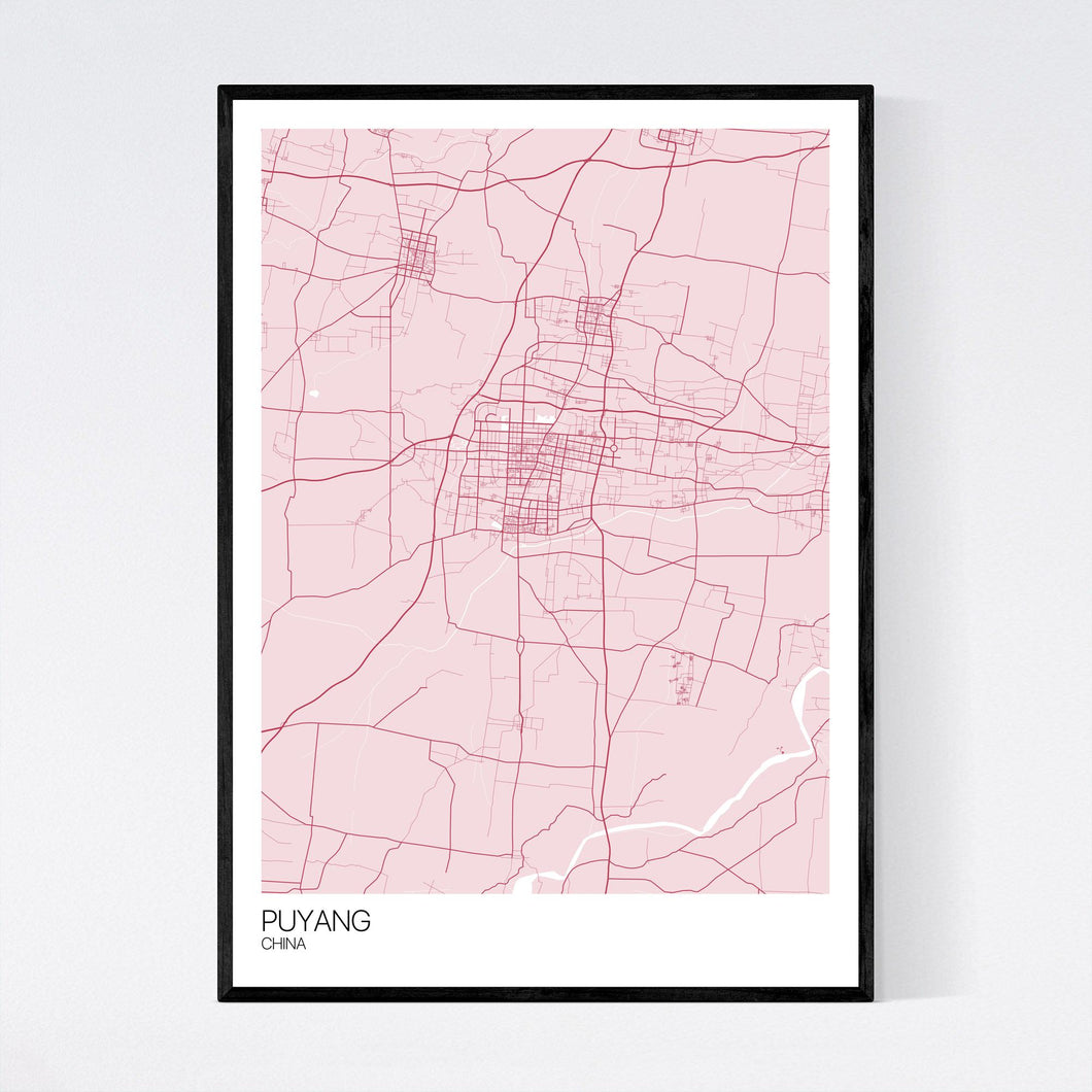Puyang City Map Print