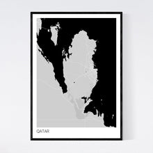 Load image into Gallery viewer, Qatar Country Map Print