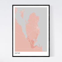 Load image into Gallery viewer, Qatar Country Map Print