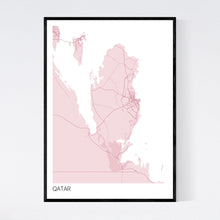 Load image into Gallery viewer, Qatar Country Map Print