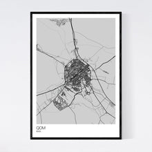 Load image into Gallery viewer, Qom City Map Print